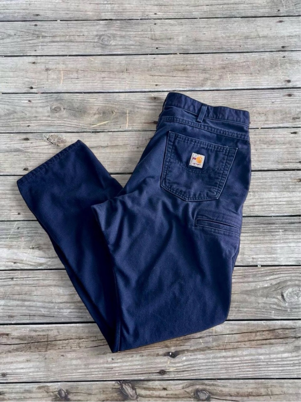 Carhartt Men’s Navy Cargo Pants with Back Patch